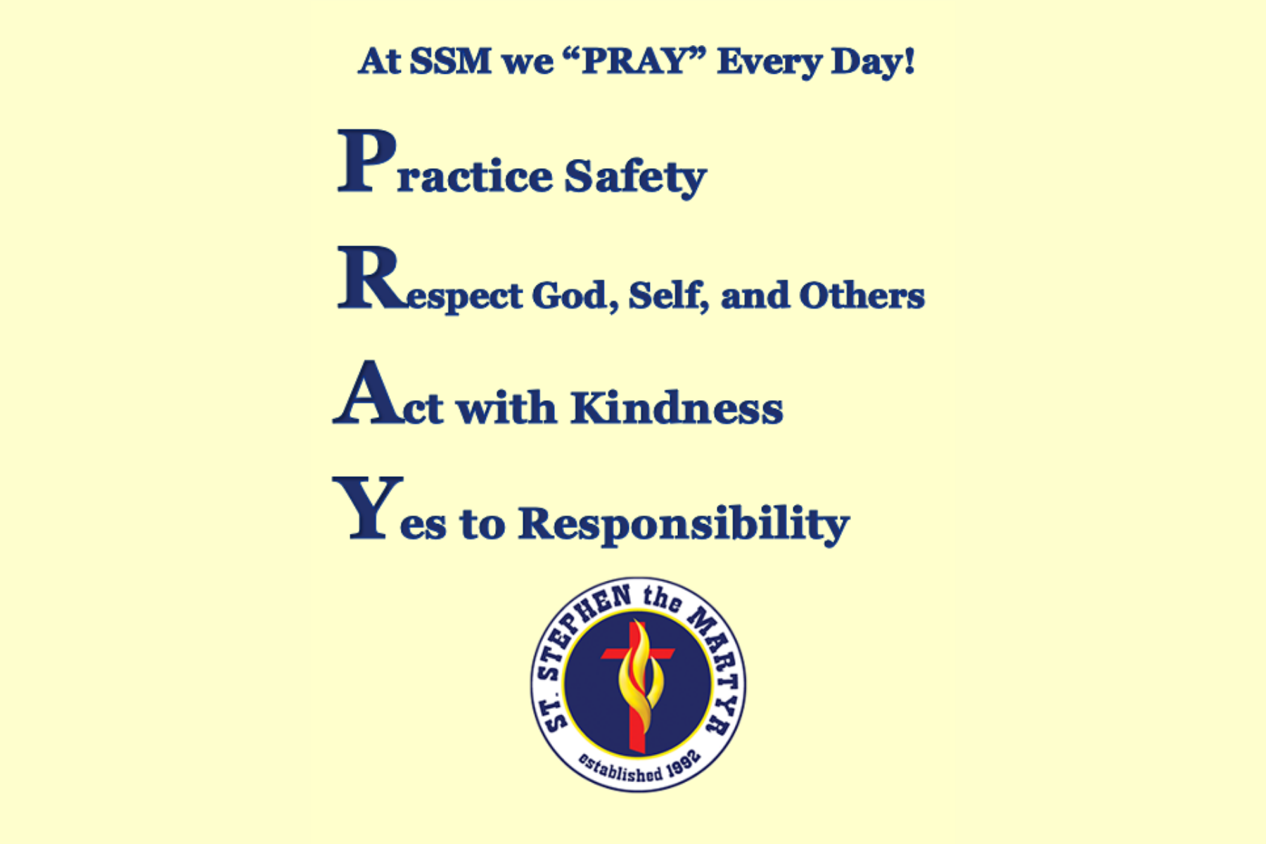 At SSM, We PRAY Every Day