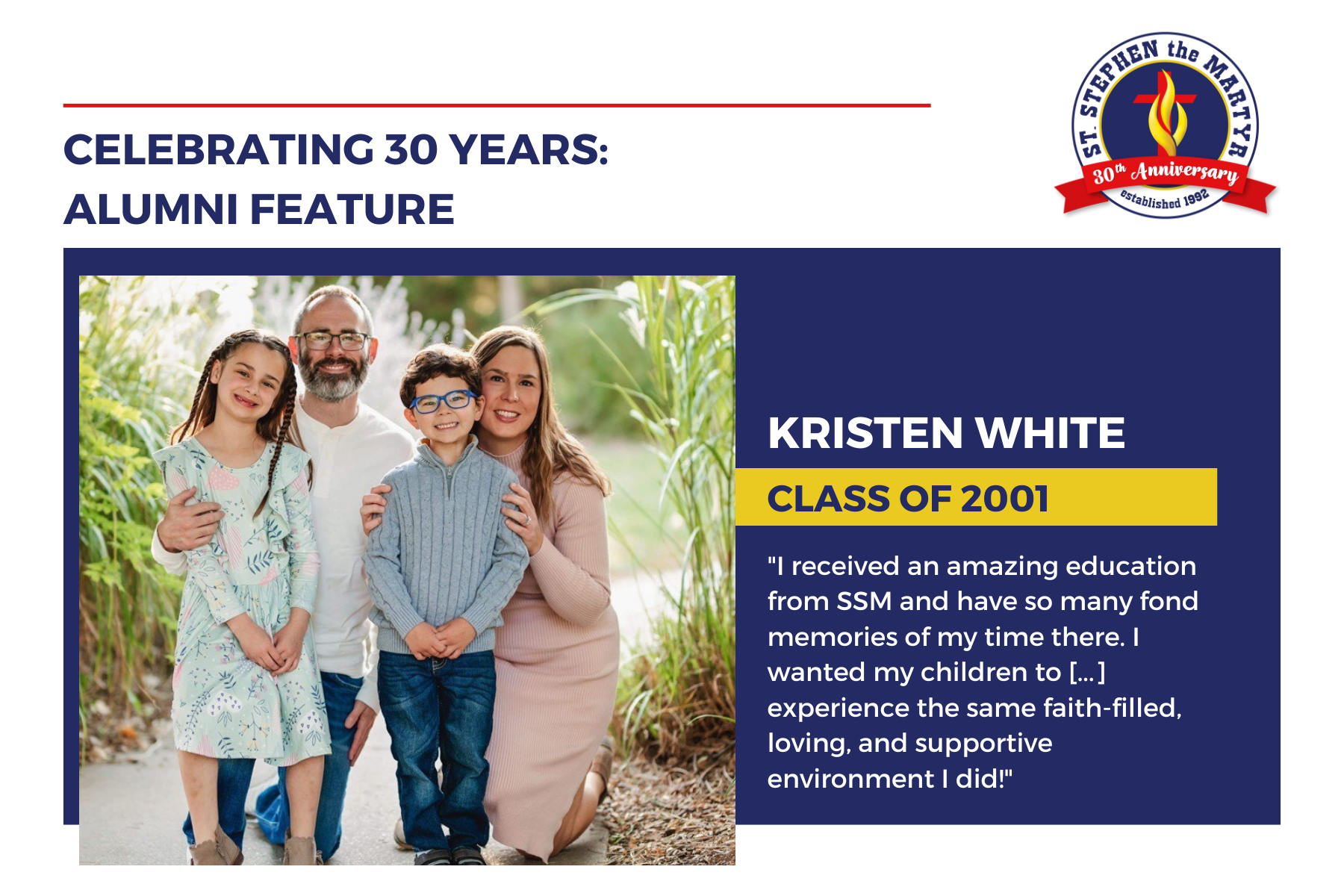 Alumni Feature: Kristen White, Class of 2001