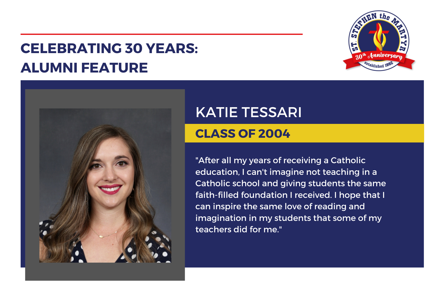 Alumni Feature: Katie Tessari, Class of 2004