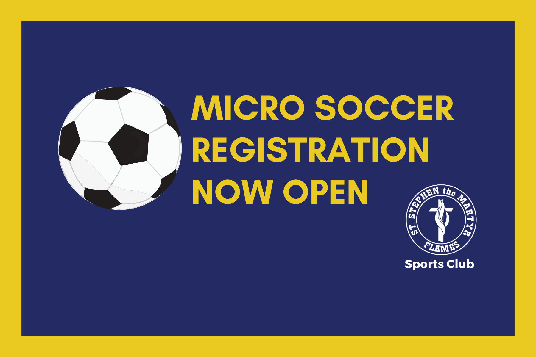 Micro Soccer Registration Now Open!