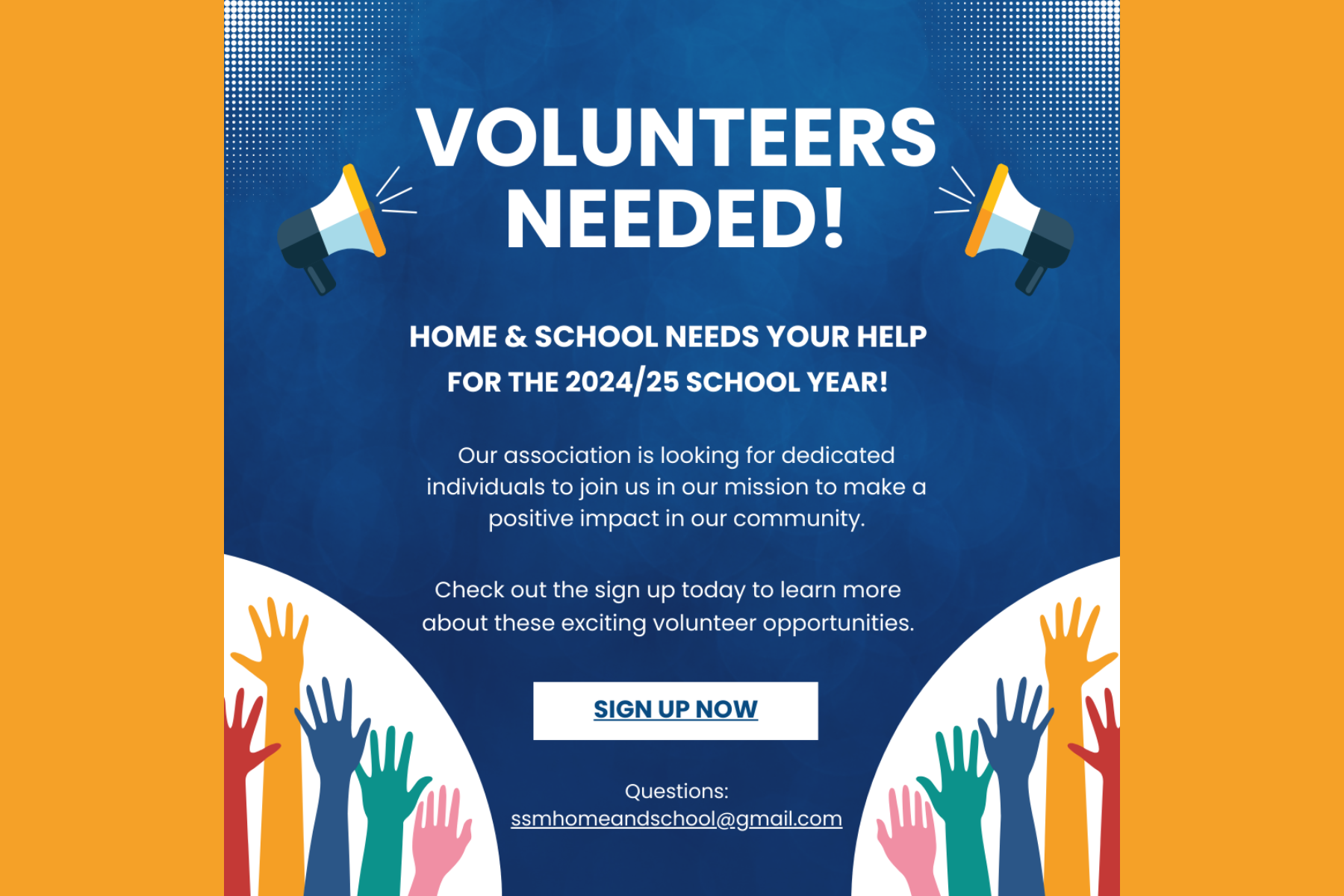 Home & School Volunteers Needed for 2024-2025 School Year!