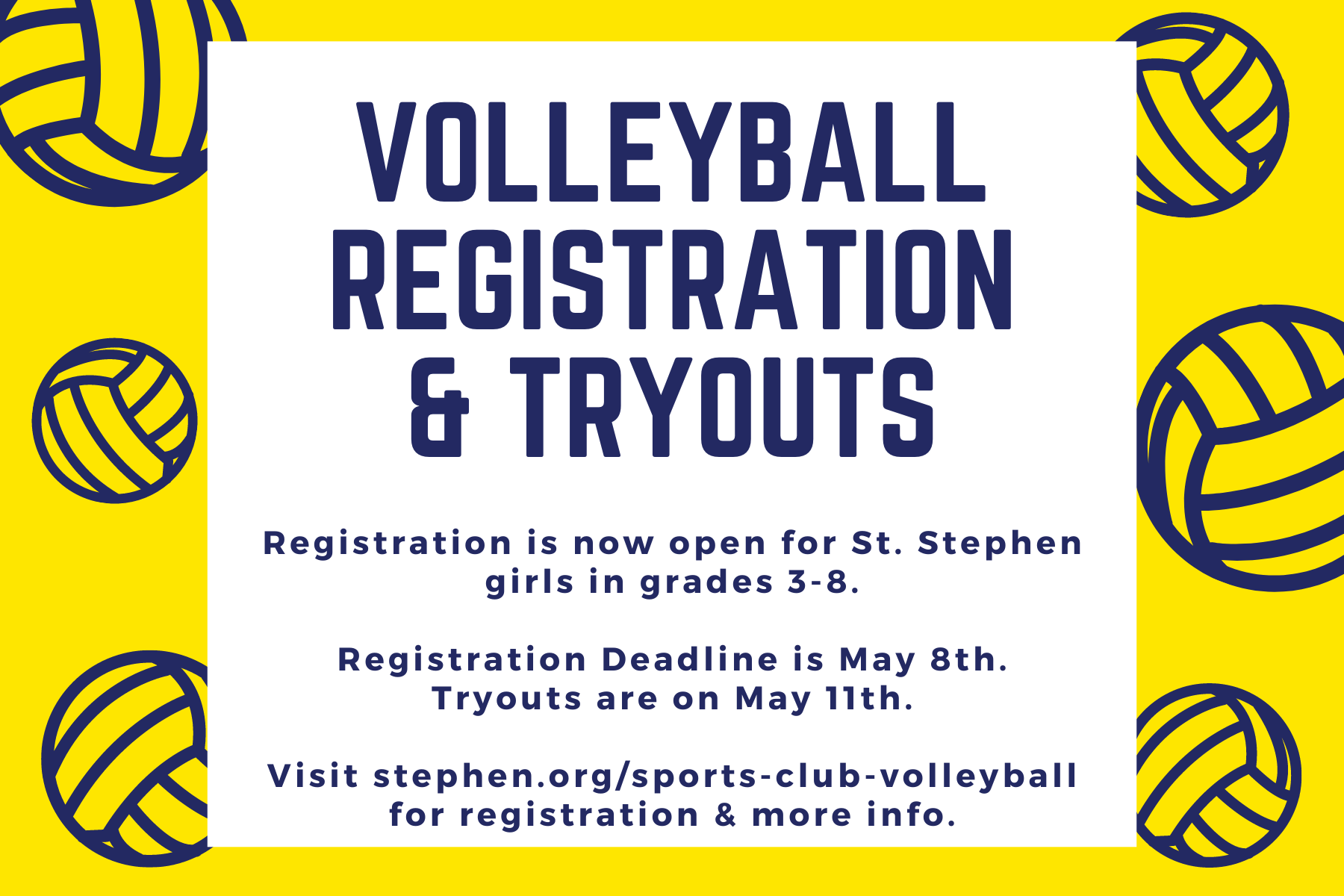 Volleyball Tryouts & Registration for Fall 2024